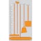 5S Supplies 5S Housekeeping Shadow Board Broom Station Version 9- Gray Board / Orange Shadows  With Broom HSB-V9-GRAY/ORANGE-KIT - alternate 1